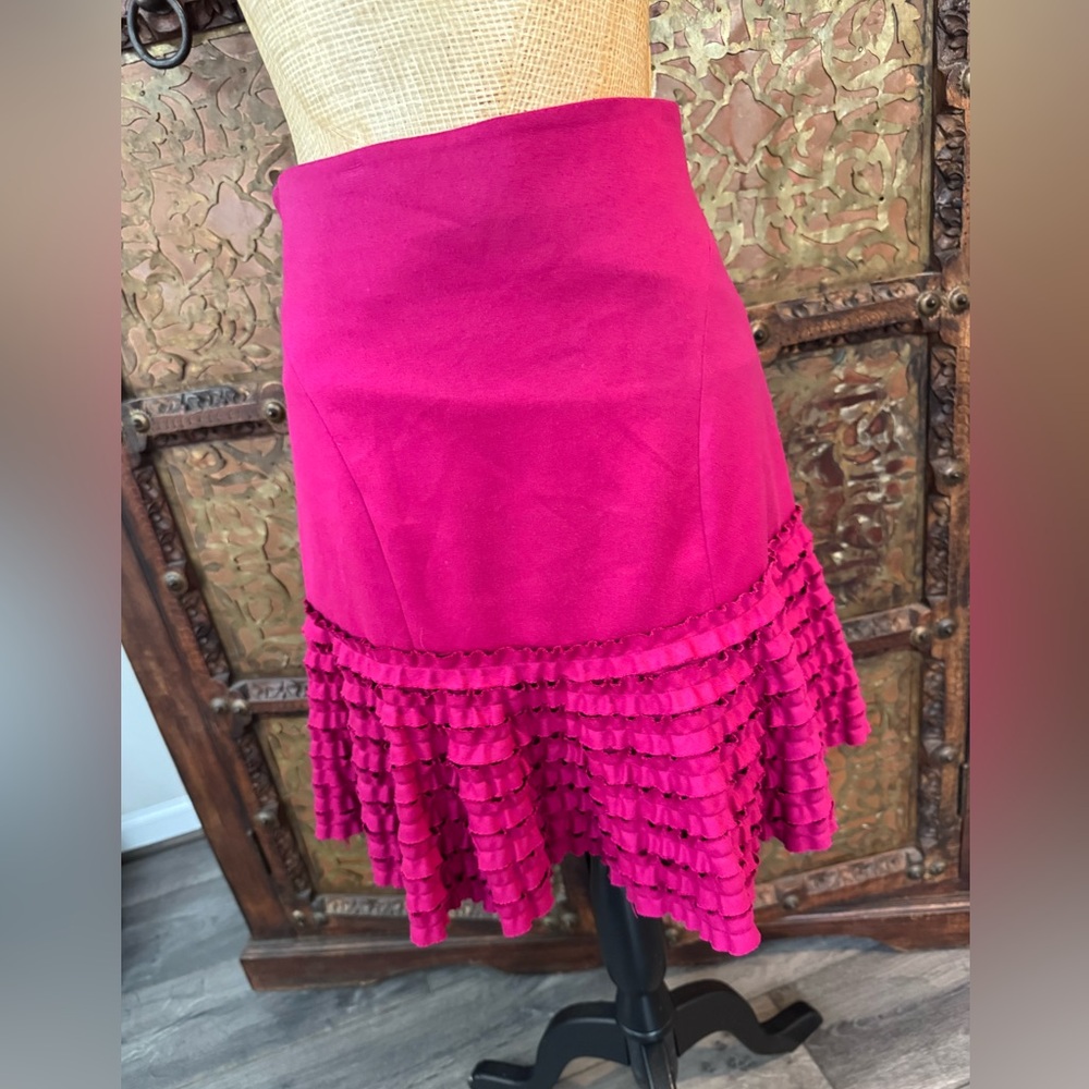 Robert Rodriguez Elegant Pink‎ Ruffle Skirt 4